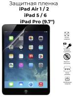 Защитная плёнка на экран для Apple iPad Air 1, 2 (9.7"); iPad 5, 6 (9.7"); iPad Pro (9.7") прозрачная антибликовая