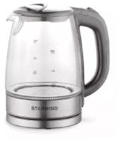 StarWind Чайник электрический StarWind SKG2315 2200 Вт серый серебристый 1.7 л металл/стекло