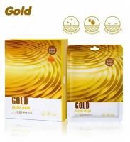 Тканевые 3D маски для лица с золотой сывороткой BELOV, Gold 3D facial mask Подарочный набор 10 шт х 38 мл