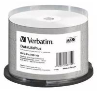 Диск DVD-R Verbatim 4.7Gb 16x Cake Box (50шт) Printable (43744)