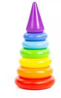 Развивающая игрушка Полесье Колечко-конус, 8 элементов, разноцветный