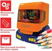 Точилка механическая пифагор "Грузовик", корпус оранжевый, 228488