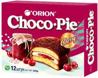 Мучное кондитерское изделие в глазури "Choco Pie Cherry" ("Чоко пай вишня") 360 гр