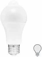 Светодиодная лампа с датчиком движения и освещенности E27 Uniel Smart 200-250 В 12 Вт груша матовая 900 лм, белый свет