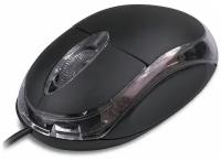 CBR CM 122 Black, Мышь проводная, оптическая, USB, 1000 dpi, 3 кнопки и колесо прокрутки, длина кабеля 1,3 м, цвет чёрный