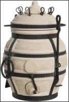 Тандыр "Донской" с откидной крышкой, h-67 см, d-42, 52,5 кг, 8 шампуров, кочерга, совок
