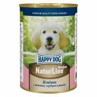 Корм для щенков Happy Dog NaturLine, ягненок, печень, сердце, с рисом 1 уп. х 20 шт. х 410 г