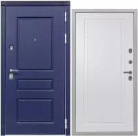 Дверь входная металлическая DIVA 45 2050x860 Правая Роял синий - Н10 Белый Софт, тепло-шумоизоляция, антикоррозийная защита для квартиры