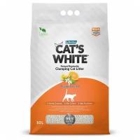 Наполнитель для кошачьих туалетов Cat's White Orange комкующийся, бентонитовый с ароматом апельсина (10л)