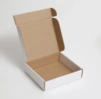 Картонная коробка шкатулка самосборная для упаковки и хранения 330х330х110 мм белая. 25 шт