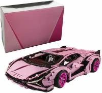 Конструктор Technic Техник Автомобиль Суперкар Supercar Ламба Ламборгини 80096 Lamborghini Sian FKP 37 Pink, розовый, 3696 дет