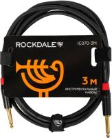 Кабель mono jack - mono jack ROCKDALE IC070-3M (3 м), черный