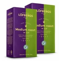 2 Упаковки, Кофе молотый Lofbergs Medium Roast In Cup, 500 гр Швеция