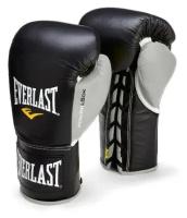 Перчатки боевые Powerlock черн/сер. - Everlast - Черный - 8 oz