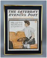Оригинальная обложка журнала Saturday Evening Post 1903 года в раме. Уникальный подарок!