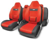 Чехлы на сиденья универсальные COMFORT COM-1105H BK/RD