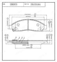 IBERIS колодки тормозные пер к-т isuzu d-max, elf iii (nkr8_, nkq8_) ib153164 (OEM 8980511170)