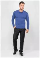 Джемпер мужской GREG G134-05448 (джинс), Прямой силуэт / Сlassic fit, цвет Синий, размер 48
