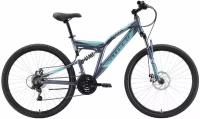 Велосипед Stark Jumper FS 27.1 D (2023) (Велосипед Stark'23 Jumper FS 27.1 D серый/мятный/зеленый 20", алюминий, HQ-0010236)