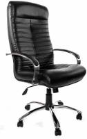 Компьютерное кресло Евростиль Консул Хром офисное, обивка: искусственная кожа, цвет: черный
