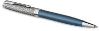 Ручка шариковая Parker Sonnet Premium K537 (2119649) Metal Blue CT M черные чернила подар. кор