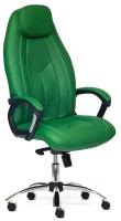 Кресло компьютерное Tetchair BOSS люкс (хром) зеленый перфорированный