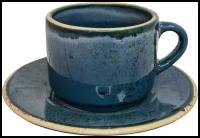 Чайная пара Blu reattivo, 2 предмета: чашка 200 мл, блюдце d=15,5 см