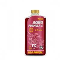 Моторное масло 2-х тактное Mannol 7858 Agro Formula S синтетическое 1 л