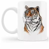 Кружка с принтом Тигр 26 Посуда для кофе для чая Подарок
