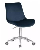 Кресло офисное DOBRIN DORA LM-9518 синий велюр