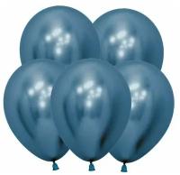 Воздушный шар SEMPERTEX S. A. 12" (30 см), Рефлекс (зеркальный), Колумбия, материал - Латекс, цвет - синий, упаковка - 12 шт
