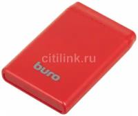 Внешний аккумулятор (Power Bank) Buro BP05B, 5000мAч, красный [bp05b10prd]