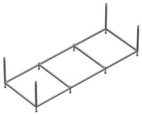 Монтажный комплект (Каркас, крепежный комплект для панелей, слив перелив, ручки) ROCA SURESTE 1500х700 ZRU9302779