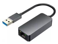 Сетевая карта RJ-45 KS-is KS-714 USB3.0 на LAN Ethernet кабель адаптер RTL8156 - чёрный