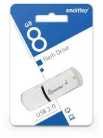 Флеш-накопитель USB 2.0 Smartbuy 8GB Paean White (SB8GBPN-W)