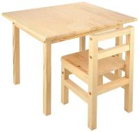 Комплект "стол 1 штука + стул 1 штука" детский KETT-UP ECO ODUVANCHIK (одуванчик), KU076.3, массив сосны, цвет натуральный