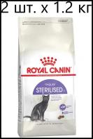 Сухой корм для стерилизованных кошек Royal Canin Sterilised 37, 2 шт. х 1.2 кг