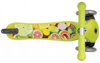 424-006 Самокат GLOBBER PRIMO Fantasy с 3 светящимися колесами FRUITINESS Lime green