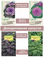 Набор семян, семена декоративной капусты и капусты кучерявой кале