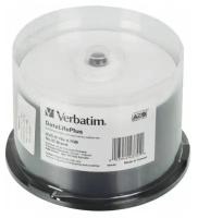 Диск Verbatim DVD-R 4.7Gb 16x Cake Box (50шт) Printable (43755)