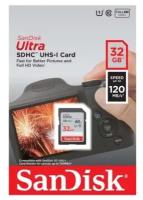 Карта памяти Sandisk 32Gb Ultra SDHC Class 10 UHS-I (120/10 MB/s)