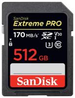 Карта памяти SANDISK 512Gb Extreme Pro SDXC UHS-I U3 V30 (170/90 MB/s)