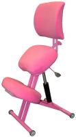 Эргономичный коленный стул "олимп" СК-2-2 Газлифт (толстые сидения) Розовый пони на розовой раме