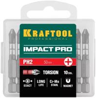 KRAFTOOL Impact Pro PH 2, 50 мм, 10 шт, Ударные биты (26191-2-50-S10)