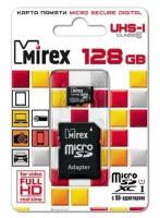 Карта памяти microSDXC Mirex 128 Гб класс 10 UHS-I - с адаптером SD