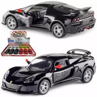 Металлическая машинка игрушка 1:32 2012 Lotus Exige S, 12,5 см, инерицонная / Черный