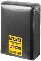 STAYER HEAVY DUTY, 240 л, 50 шт, черные, особопрочные, строительные мусорные мешки (39154-240)