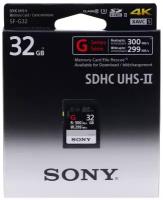 Карта памяти Sony SDHC UHS-II Class 10 U3 32GB [SF-G32]