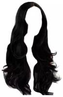 Парик карнавальный искусственный волос волнистый длинный 65 см цвет черный