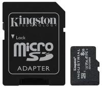 Карта памяти 8Gb - Kingston Micro Secure Digital HC UHS-I U3 Class 10 SDCIT2/8GB с переходником под SD